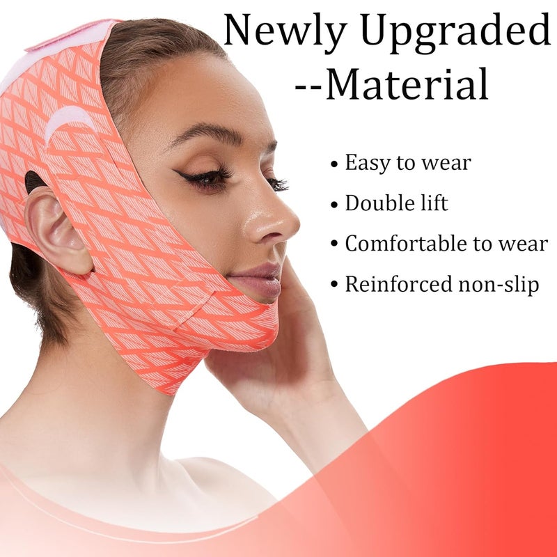 EDCBMB V Line Mask Double chin reducer Strap Eliminator Remover Prevent Sagging Shaped Face Belt slimming for Sleeping Women Jaw Exerciser - Image 2